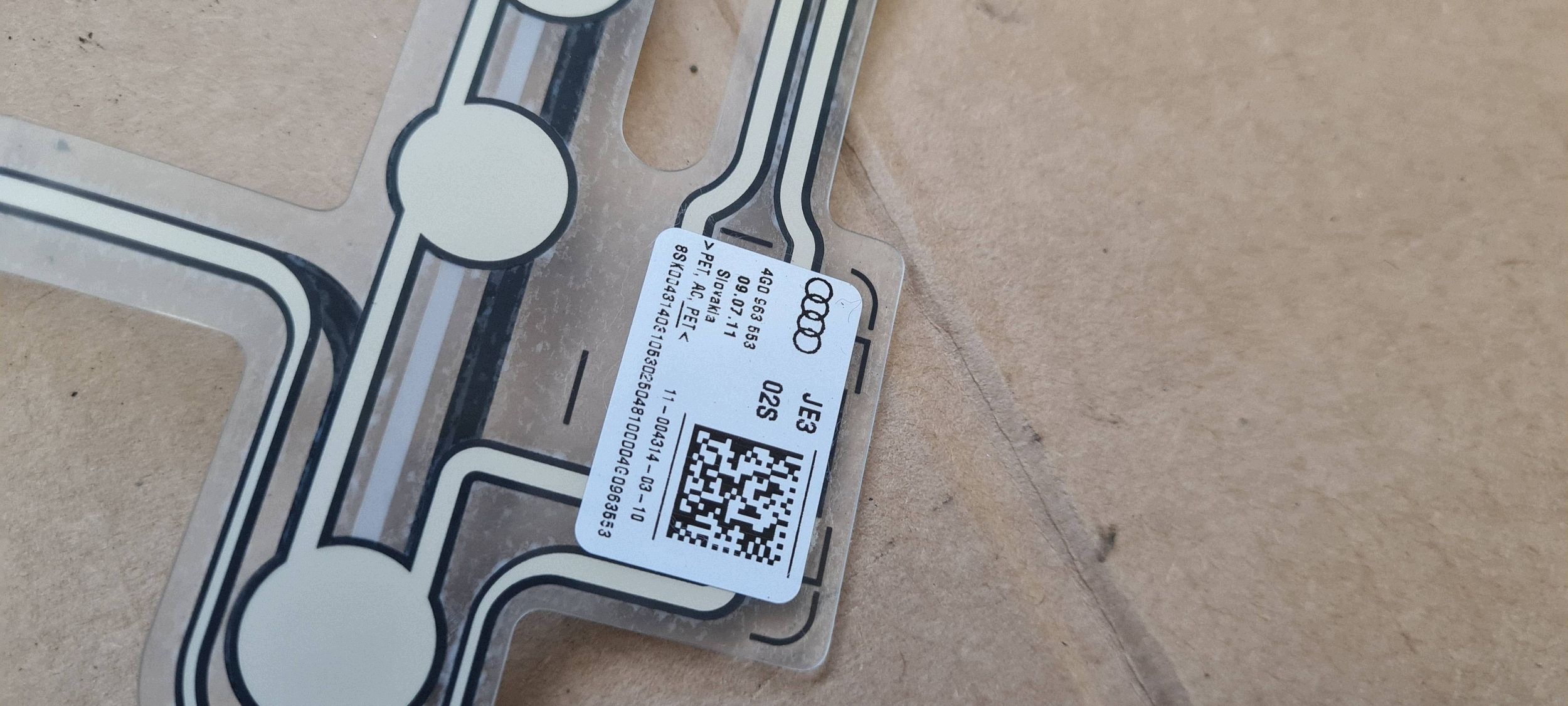 A7 4G bundle wiring sensor ZAJETOSCI seat front 4G0963553 A6 C7 4G