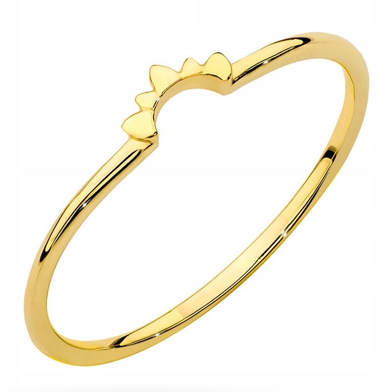 Módní Zlatý Prstýnek pr. 585 Diadem Tiára vel.22