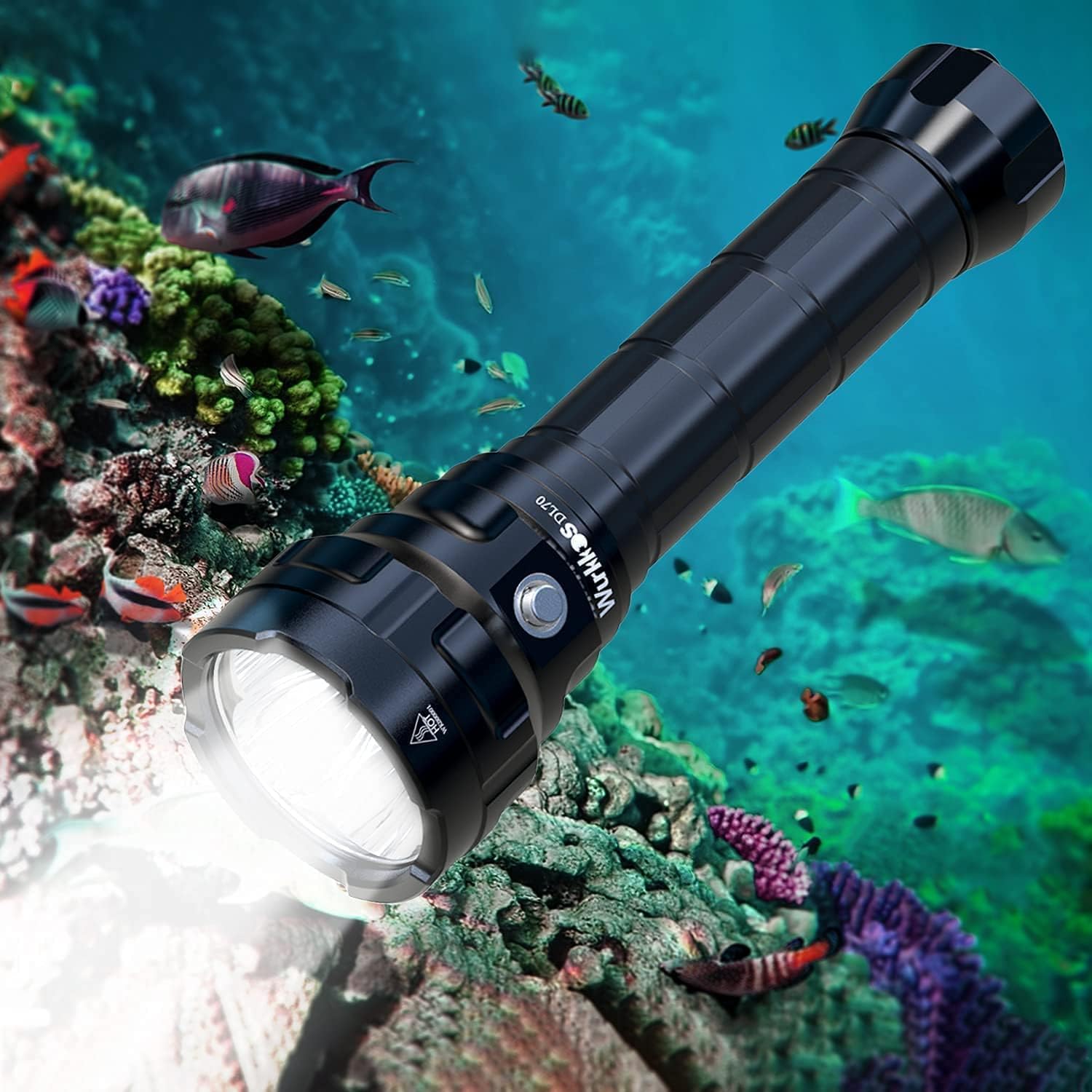 WURKKOS DL70 Latarka Nurkowa 13000 Lumen 4XHP502 LED Akumulator 5000mAh — miniatura 8
