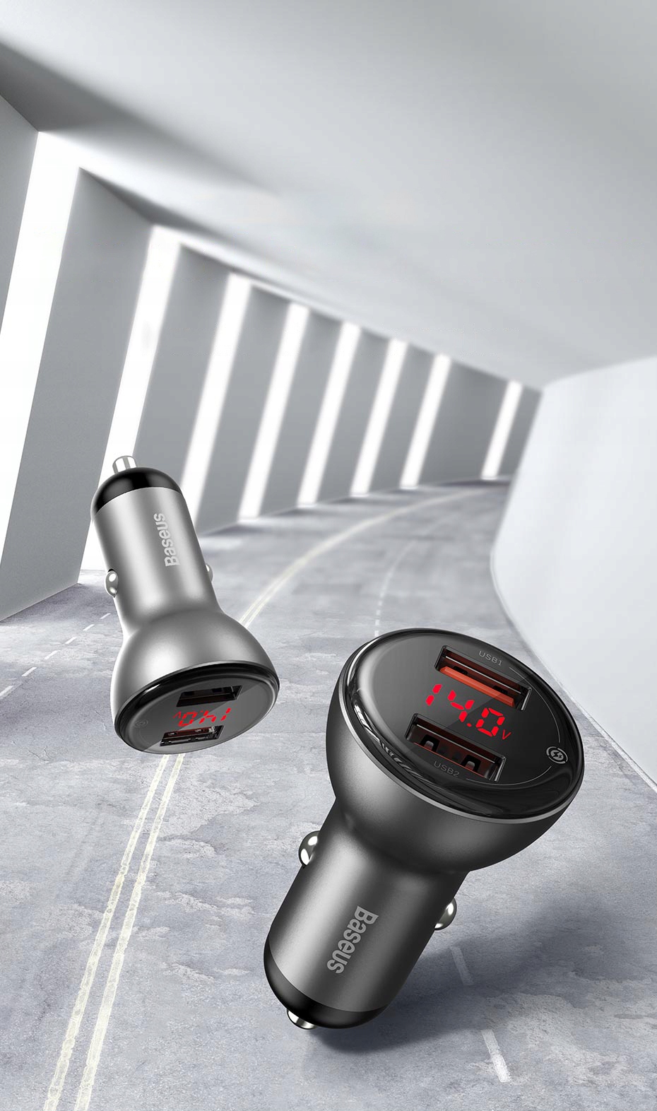 BASEUS ŁADOWARKA SAMOCHODOWA LCD 2xUSB QC 3.0 45W Producent Baseus