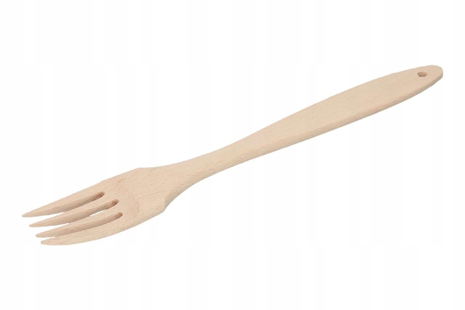 

Drewniany Widelec Kuchenny 4 Zęby Gięty 23CM