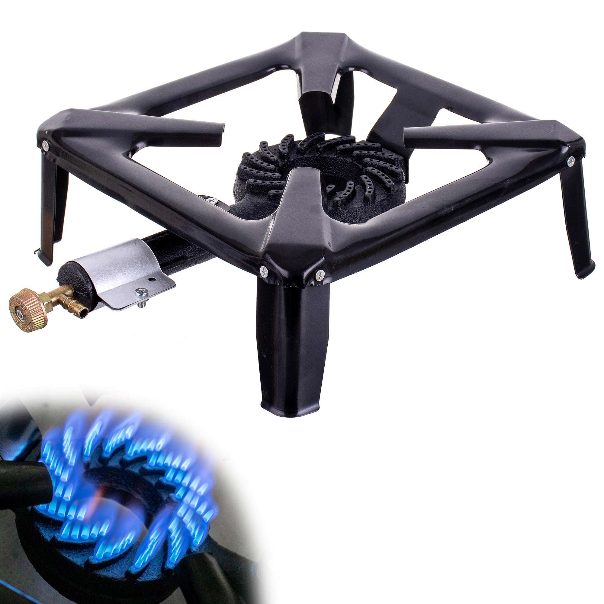 Taboret Gazowy Kuchenka Żeliwny Palnik 7KW 30X30CM Gastronomia