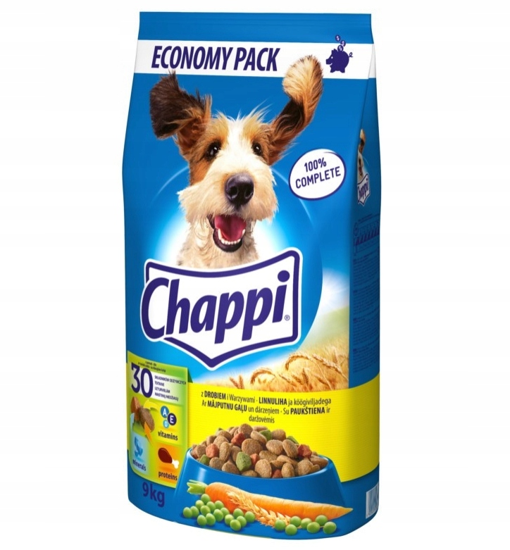 Levně Chappi suché Krmivo pro psy drůbež a zelenina 9 kg