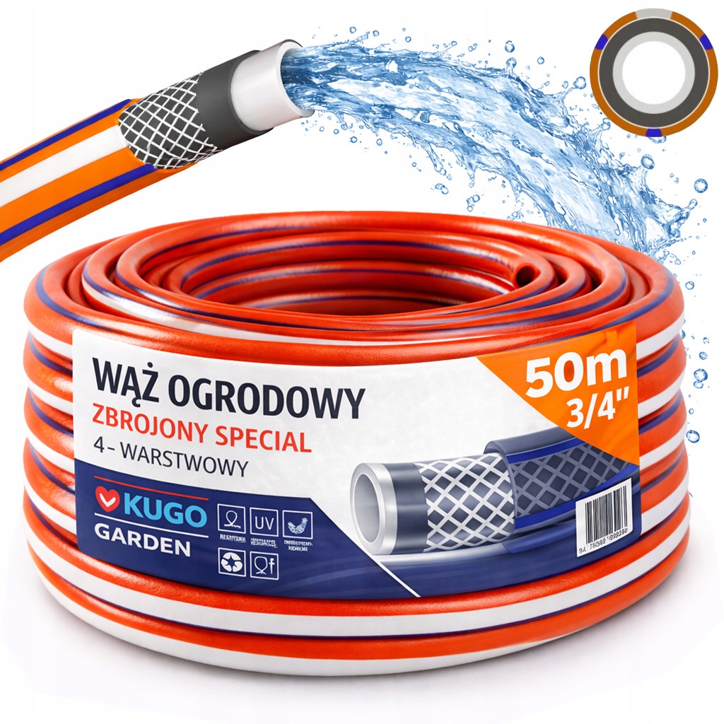 Hadice 3/4" 50 m 4VRSTVÁ Special Vyztužená Polská Výroba