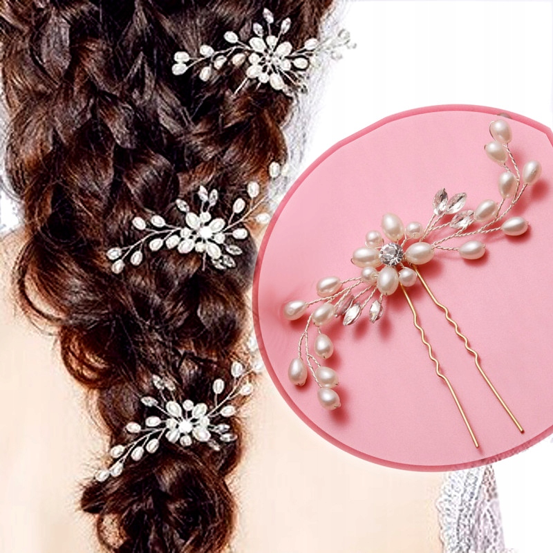 

Kokówka Ślubna Gałązka ozdoba włosów wianek Diadem