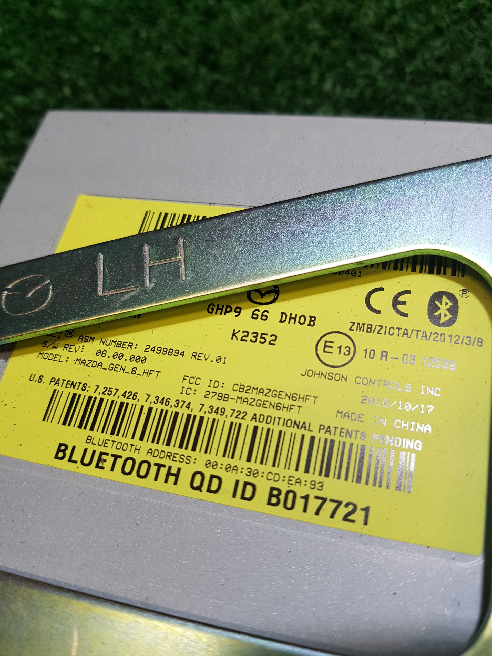 modulo Centralina BLUETOOTH TELEFONU MAZDA 6 GJ GHP966DH0B
