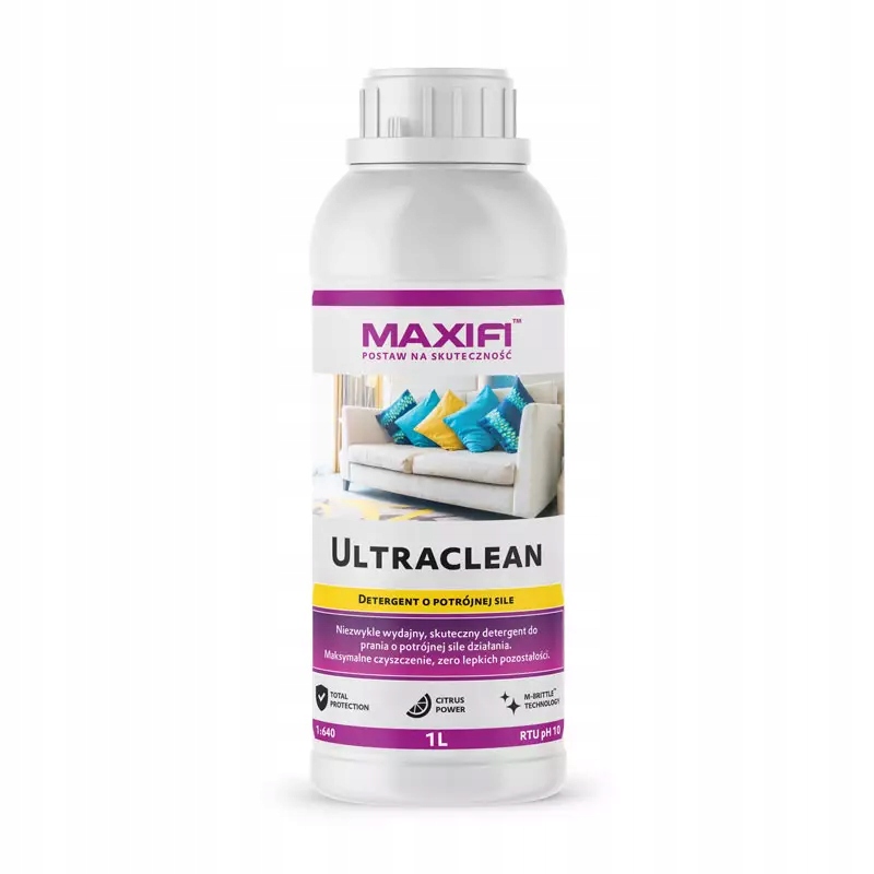 Maxifi Ultraclean 1L niezwykle skuteczny detergent do prania o potrójnej