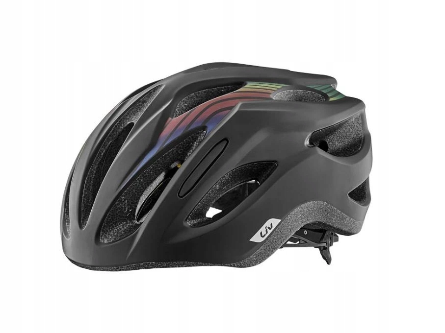 Kask rowerowy damski LIV Rev Comp Czarno-czerwony M/L 53-61cm