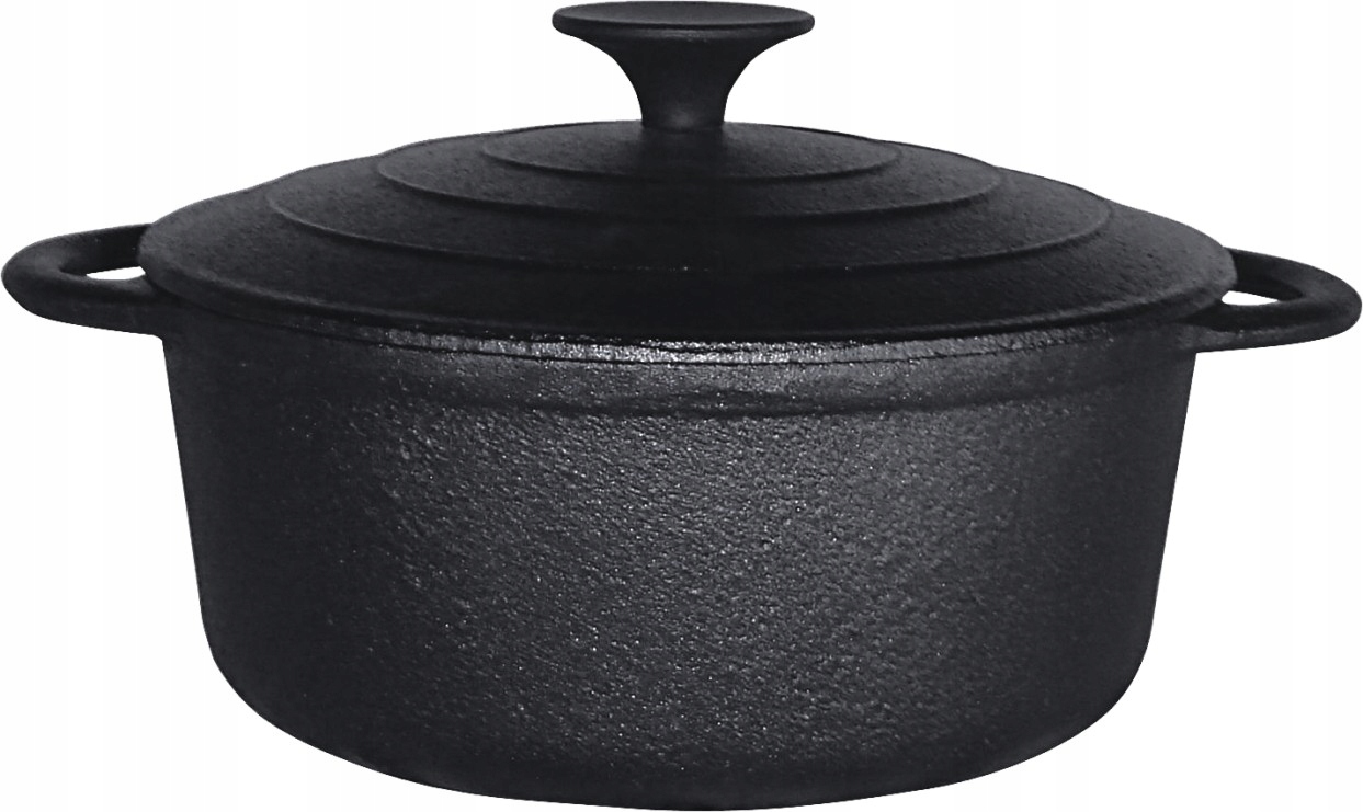 

Garnek Żeliwny 4,2L Kociołek Ciężki Brytfanna 24cm