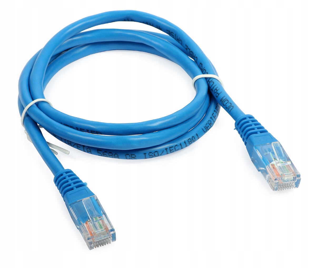 Kabel LAN 1,5m Patchcord UTP kat 5e RJ45 Internetowy Niebieski RJ 45 Stan opakowania oryginalne