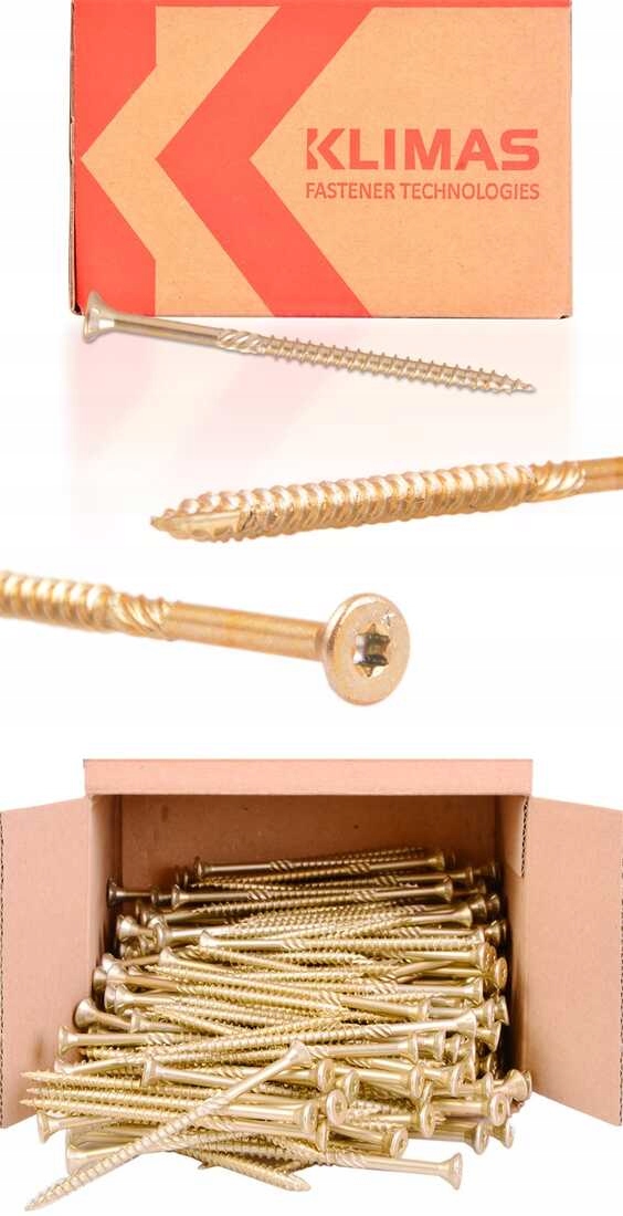 WKRĘTY CIESIELSKIE 6x80 TORX ŁEB STOŻKOWY 100SZT Kod producenta KMWHT-60080(100)