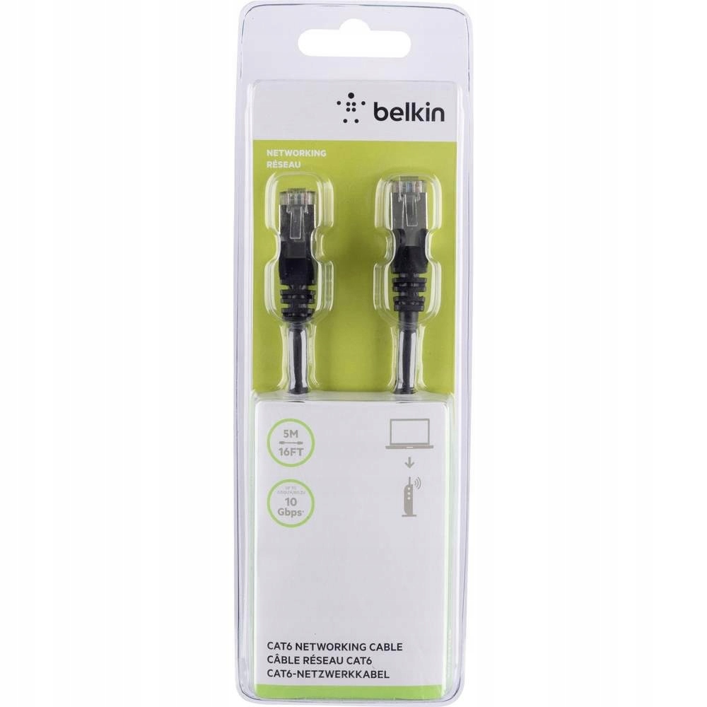 Belkin kabel Patch Utp CAT6 5m černý, blistr