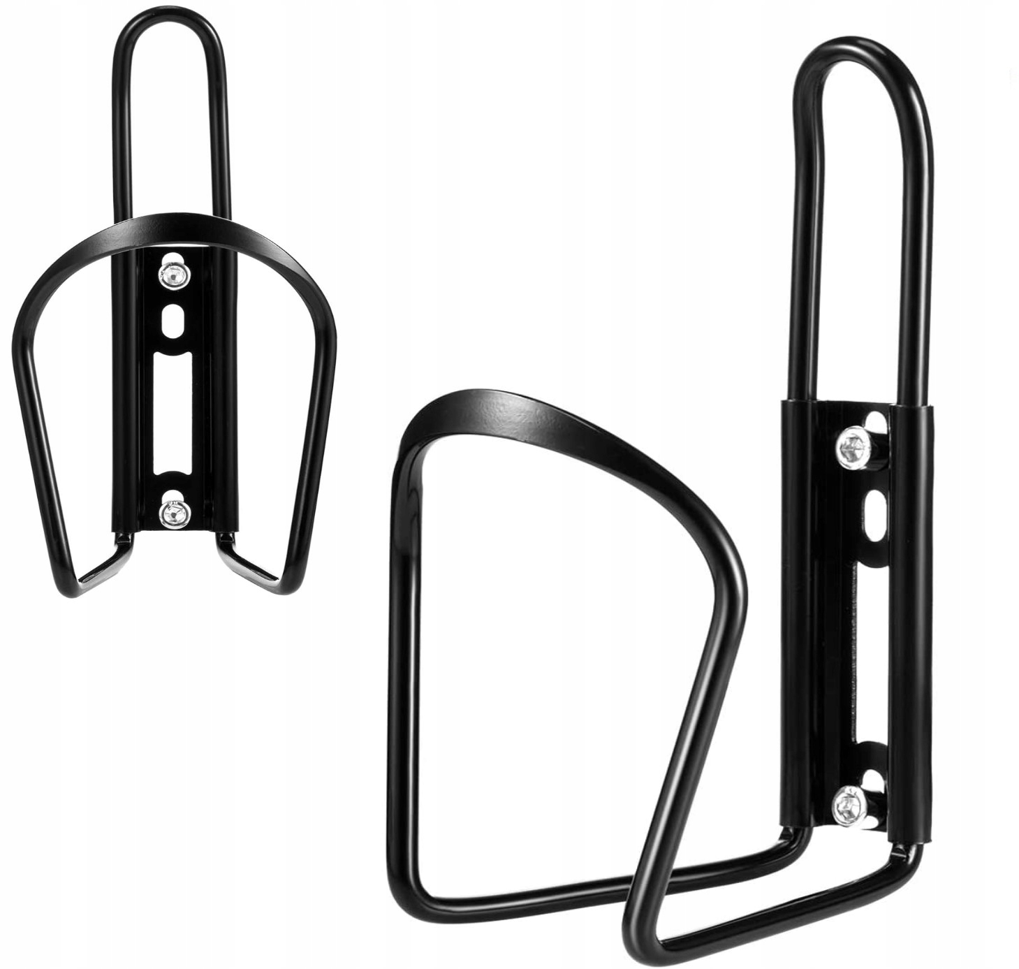 KOSZYK NA BIDON ROWEROWY UCHWYT ALUMINIOWY 2 kolory czarny srebrny na wode