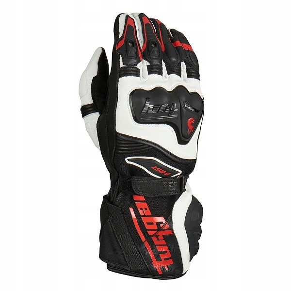 FURYGAN RĘKAWICE SKÓRZANE F-RS1 BLACK/RED/WHITE L