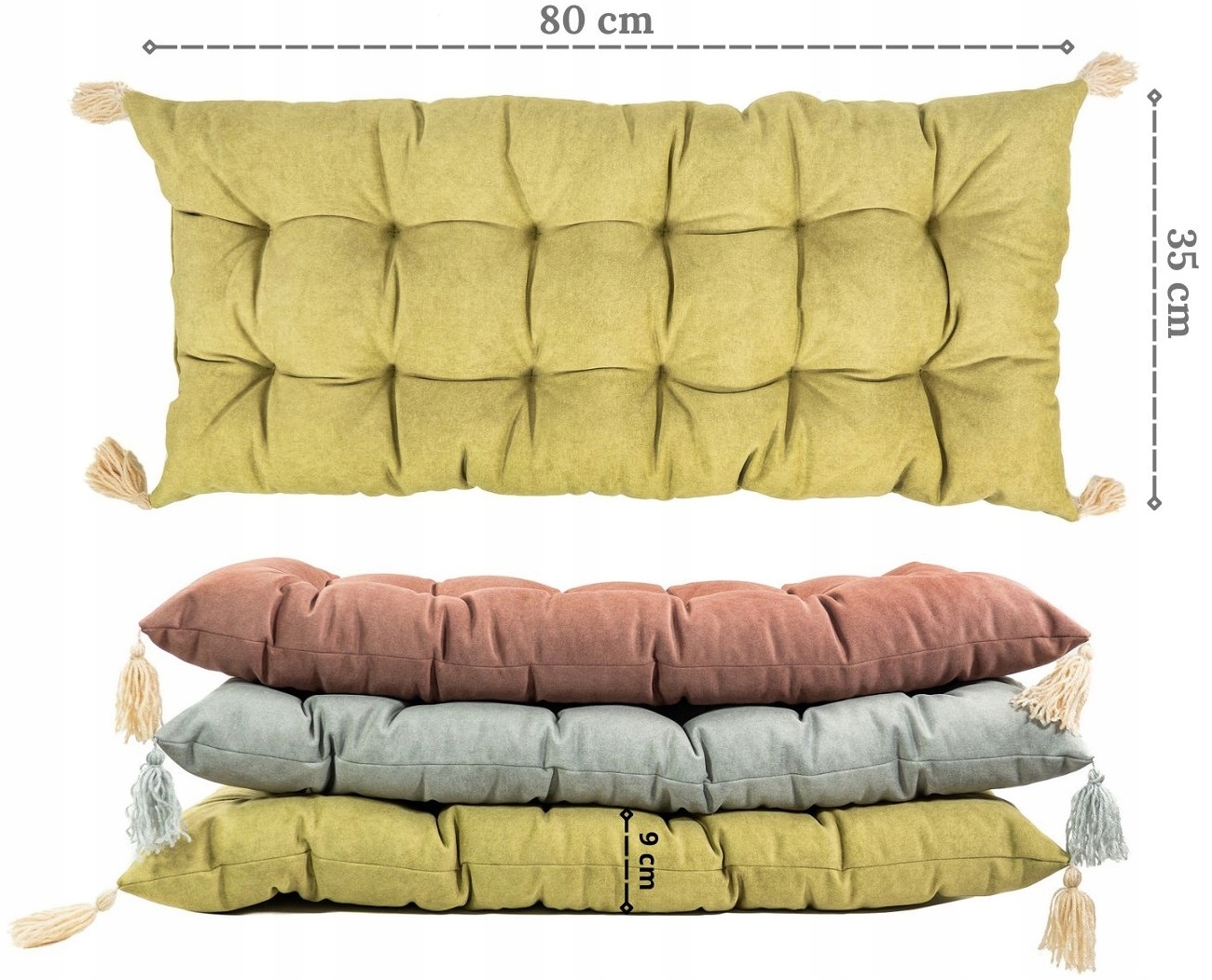 Poduszka PREMIUM do bujaka Artnico oliwkowa aksami Wiek dziecka 6 m +