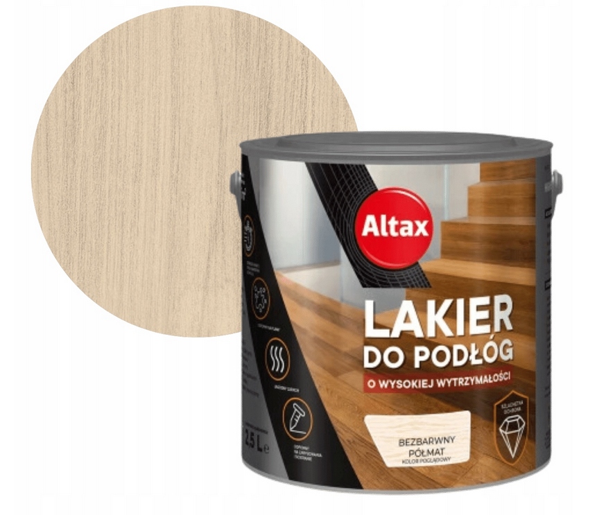 Altax Lakier do parkietu podłóg bezbarwny półmat 2,5L