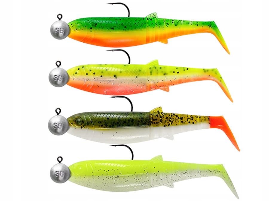 Savage Gear Cannibal Shad 6,8cm Zestaw 4szt Główki Jigowe Okoń Sandacz