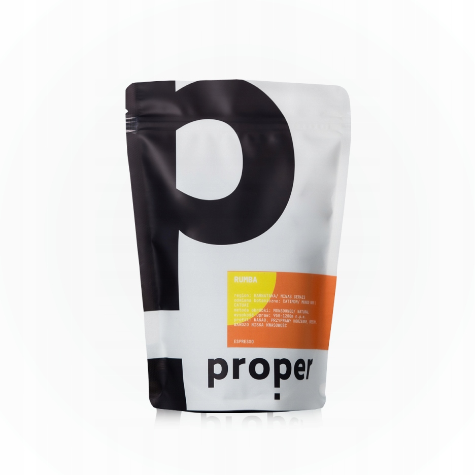 Kawa RUMBA Proper 500g ARABICA INDIA BRAZYLIA CZEKOLADOWA ORZECHOWA