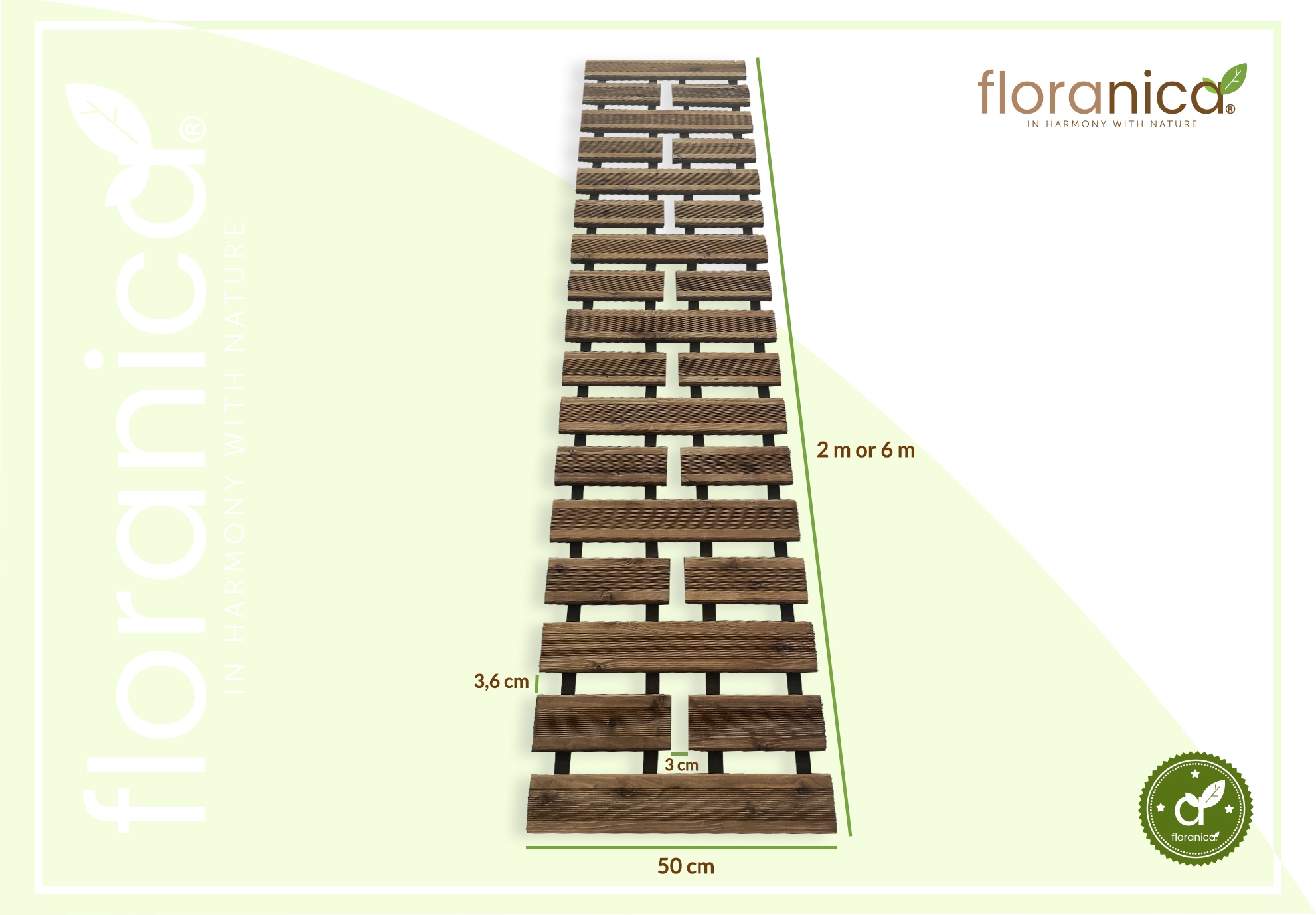 Ścieżka ogrodowa Rollweg 2m 50cm brązowy Kod producenta 4260575629891