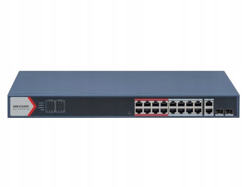 Riaditeľný prepínač PoE 16+2 portov RJ45 2 Sfp 1Gb/s 230W DS-3E1318P-EI