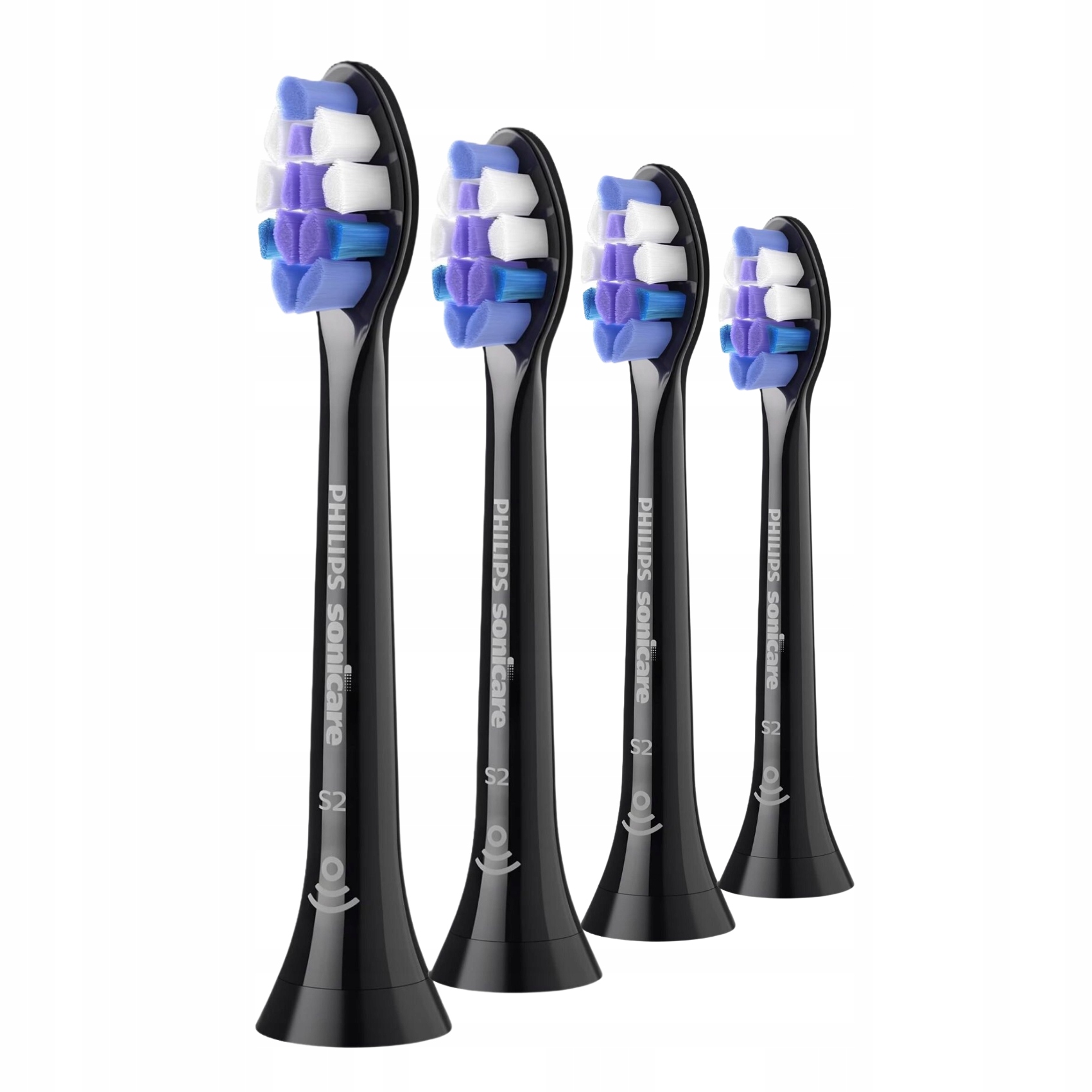 4x Końcówka do szczoteczki sonicznej Philips HX6056 Sensitive S2 Black
