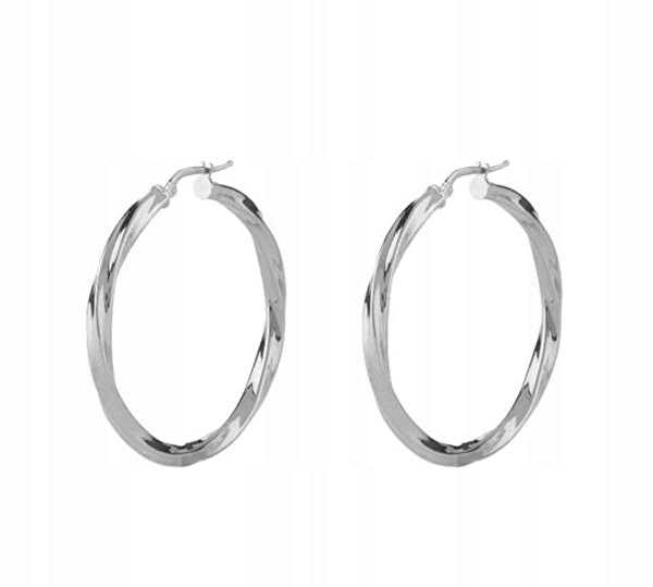 Náušnice Guess Hoops I Did It Again Kola Zatočená ocel stříbrná kreol