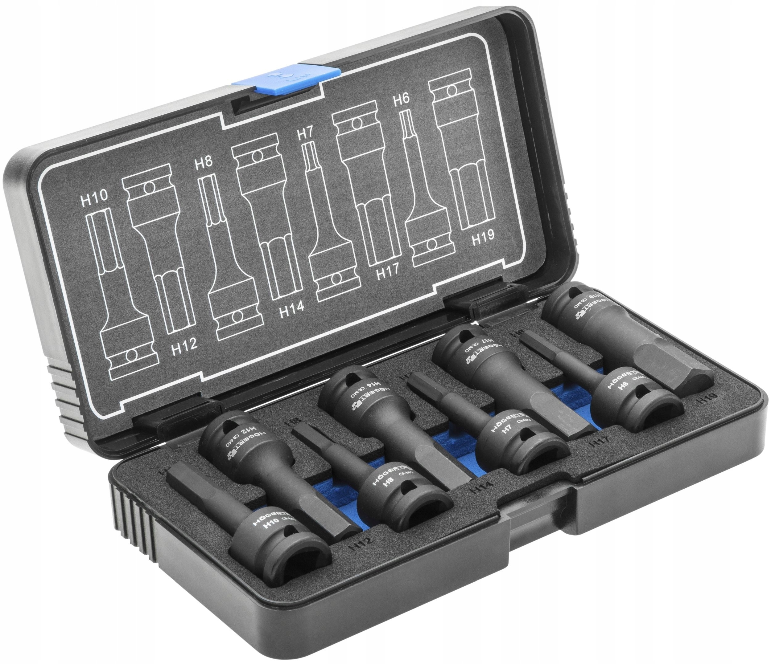 UDAROWE KLUCZE TRZPIENIOWE HEX 8EL HT6R004 HOGERT