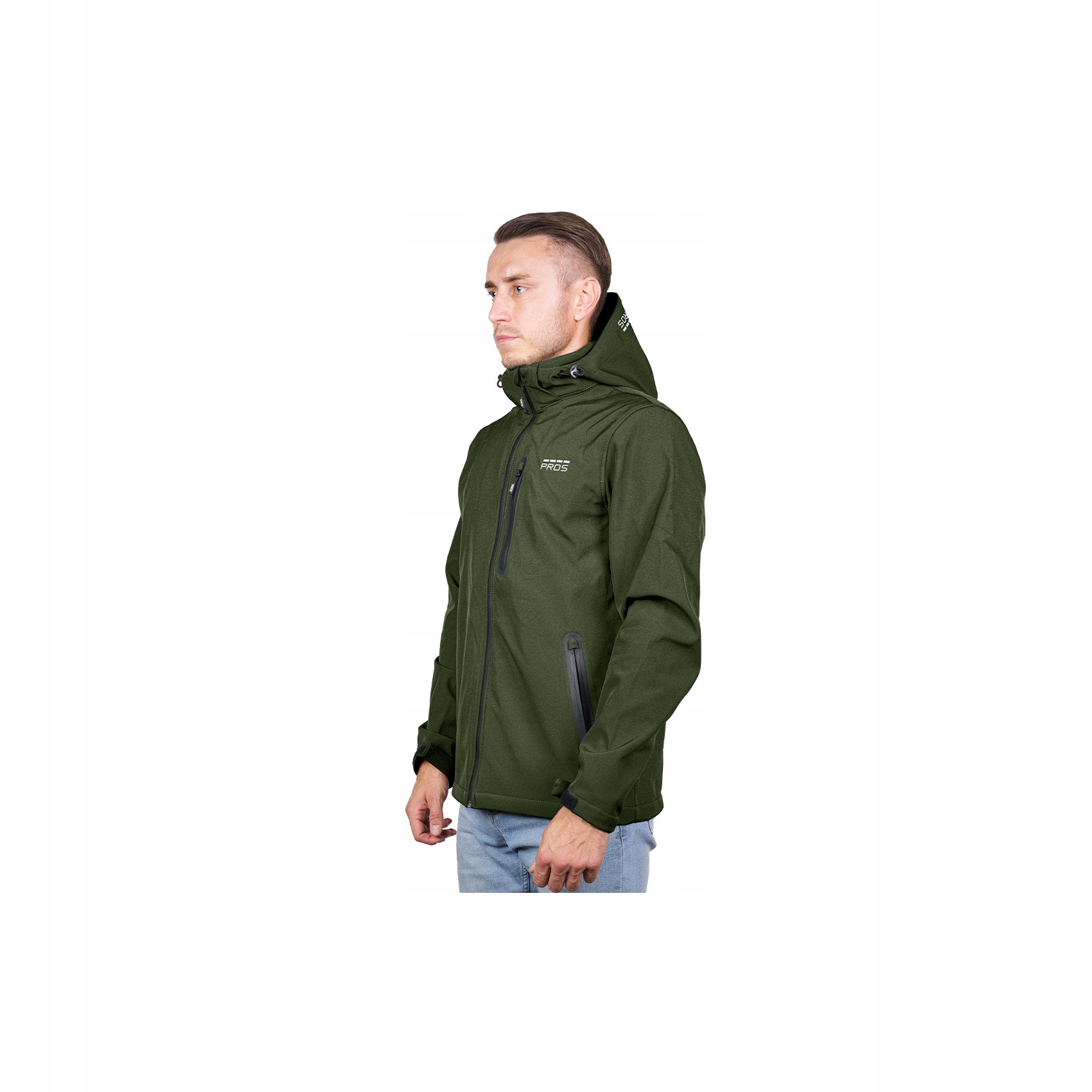 Pánská Softshellová Bunda S Kapucí Softgrit Pros Sport Zelená vel. 58/2XL
