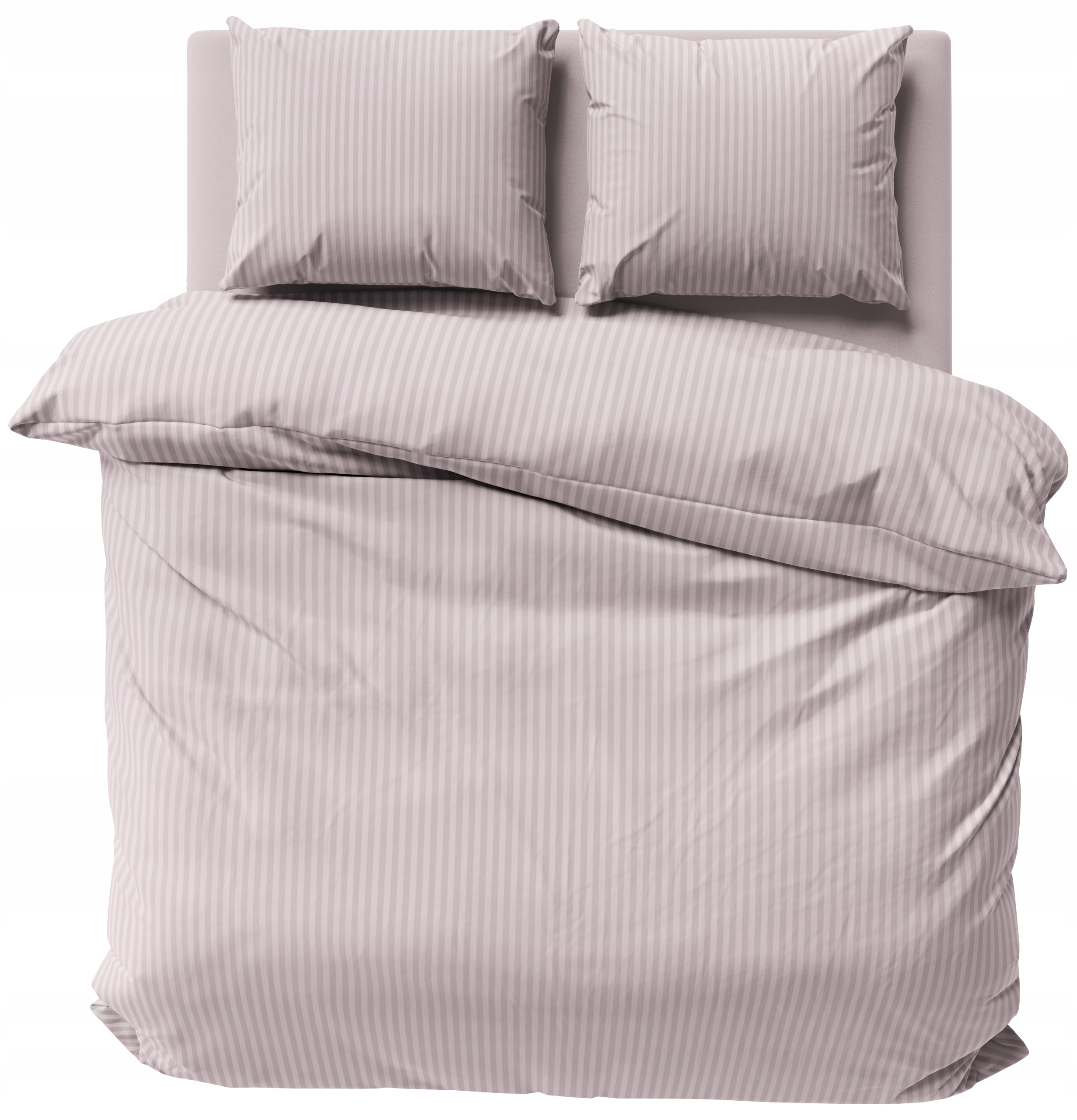 Pościel 160x200 w paski satynowa pudrowa różowa adamaszkowa hotelowa