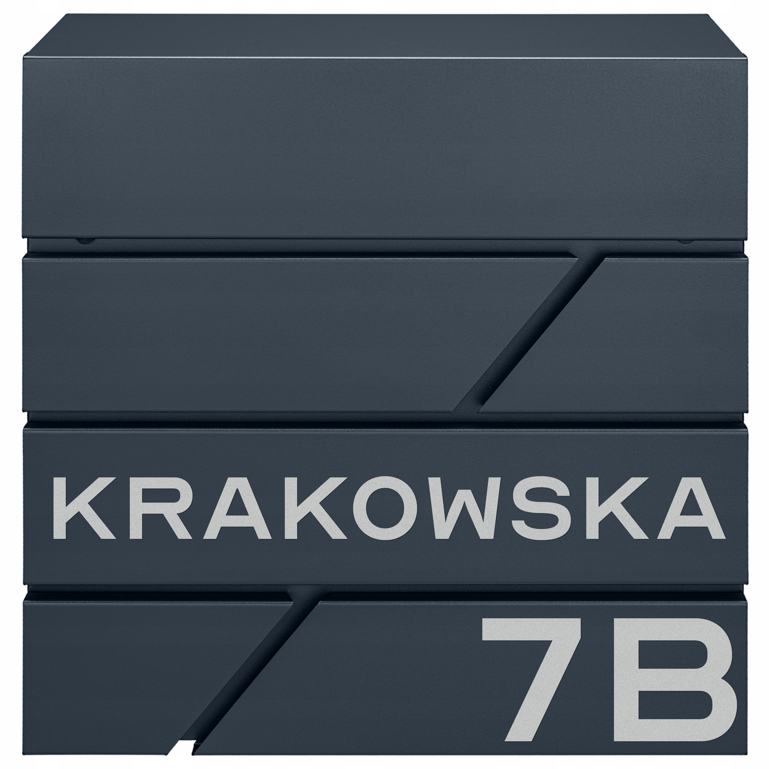 SKRZYNKA POCZTOWA NA LISTY POCZTĘ GAZETY NOWOCZESNA ANTRACYT + NAPIS ADRES