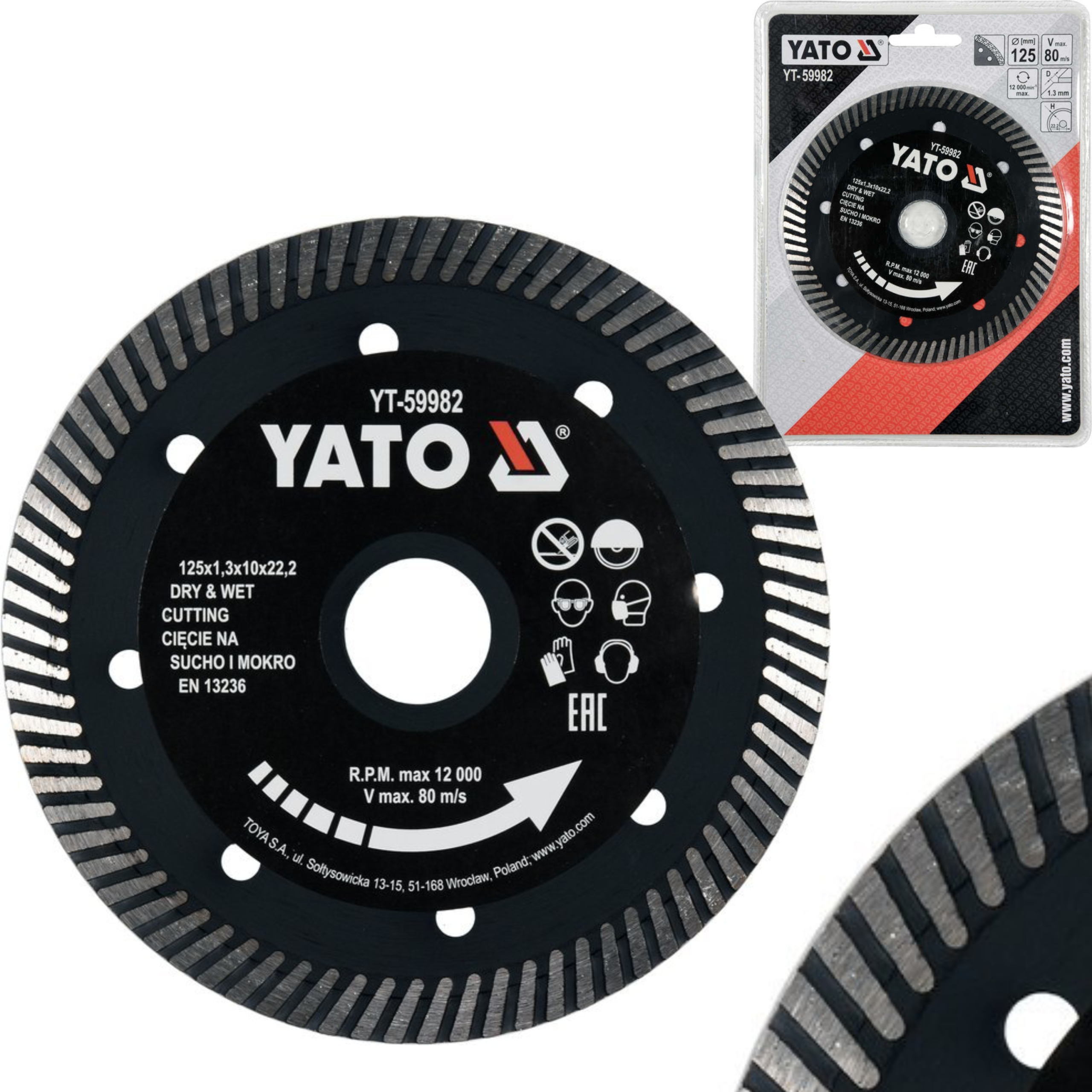 

Yato Tarcza Diamentowa Do Gres Kamień Żelbet 125mm