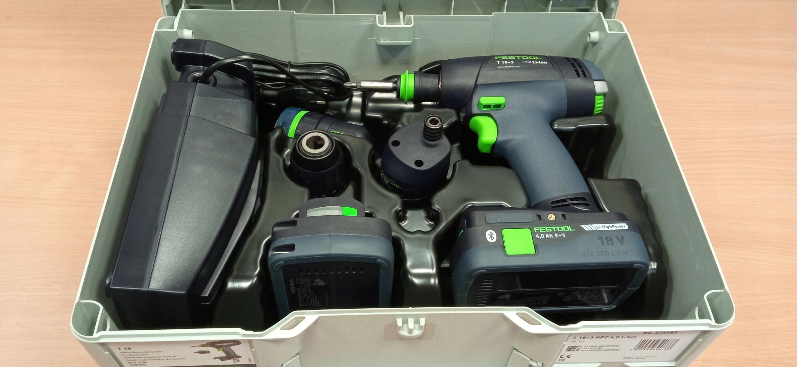 18V Festool T18 + 3 HPC 4.0 викрутка і літій-іонний акумулятор