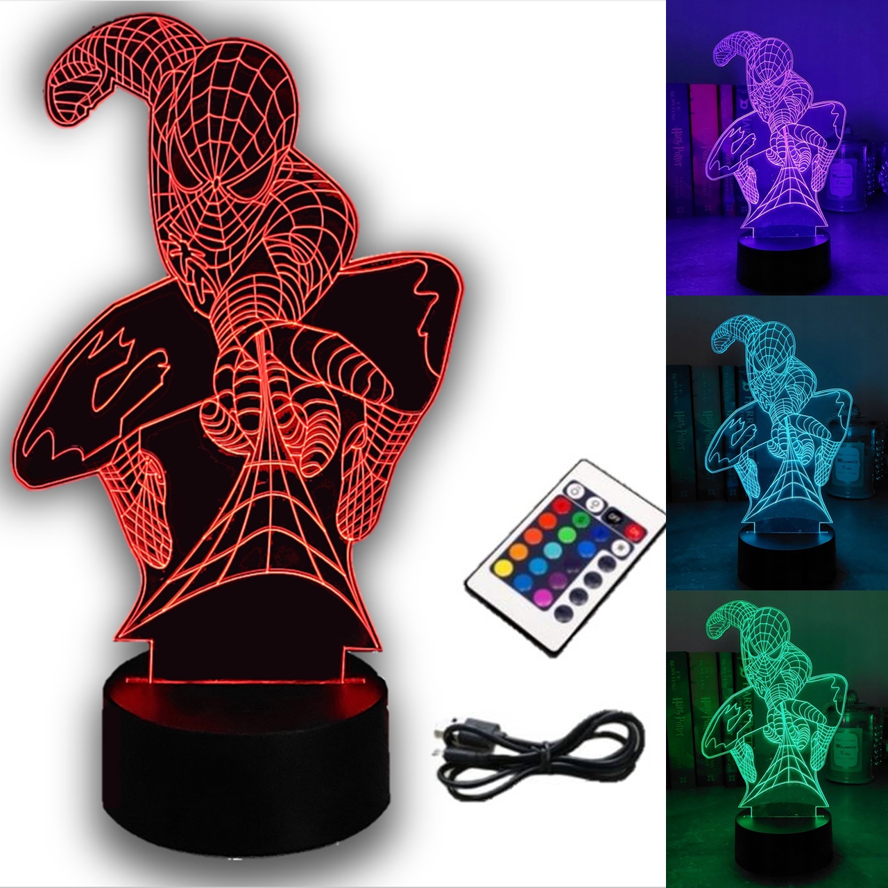 

Lampka Nocna Spider-man 3D Led Rgb Pilot