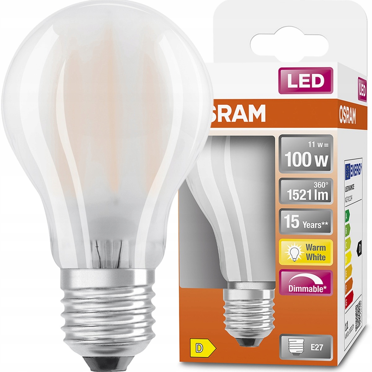 

Żarówka Led E27 A60 11W 2700K Ściemnialna Osram
