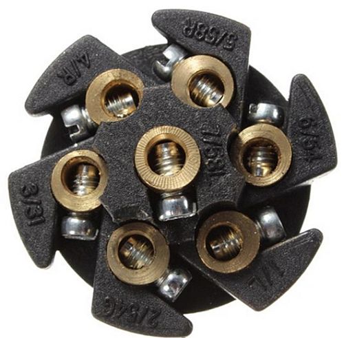 WTYCZKA METALOWA WTYK PRZYCZEPY 12V 7 PIN SKRĘCANA Marka Inna