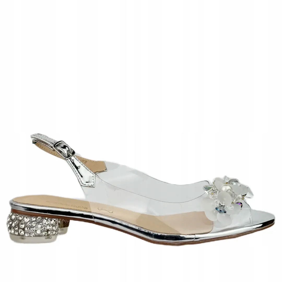 Dámské sandály S.Barski MR51-710 stříbrné 36, Stříbro