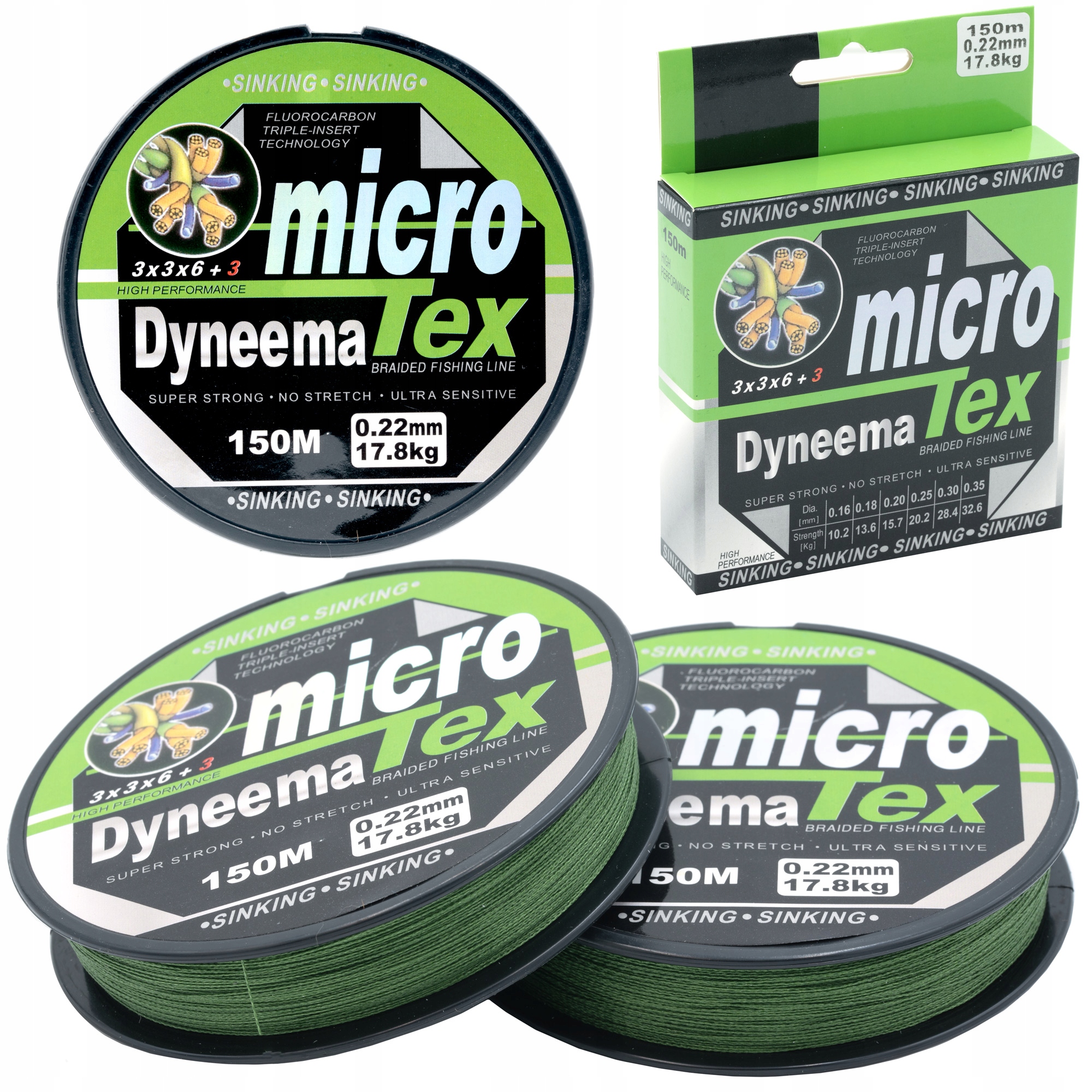 

Plecionka Niewidoczna Dyneema 0,26mm 20,5kg