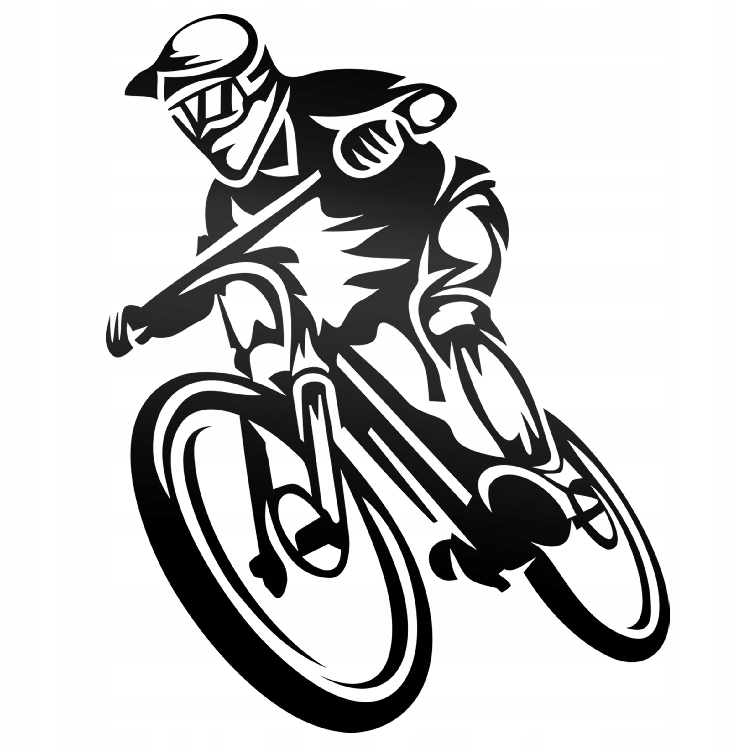 Naklejka nalepka odblaskowa rowerzysta Mtb na auto