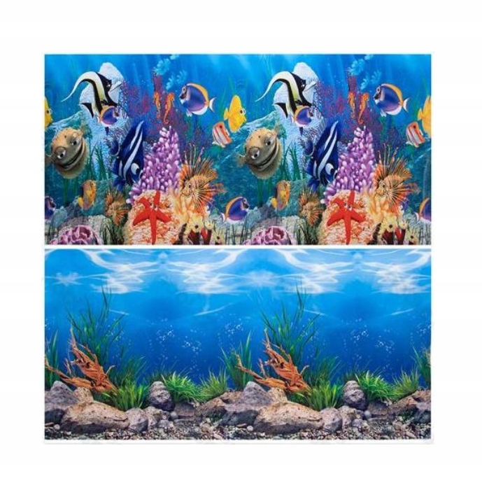 

Dwustronne Tło Do Akwarium 50x100cm Plakat