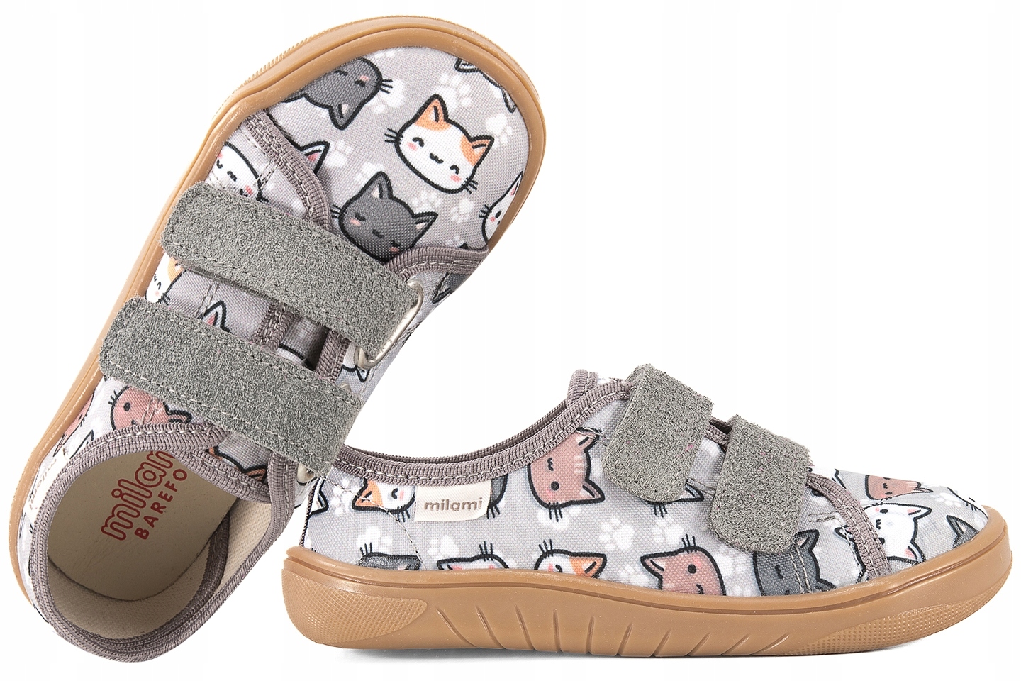 Milami BF3-BR-34 Barefoot Półbuty Tekstylne Trampki Domowe Kapcie 24 Szary