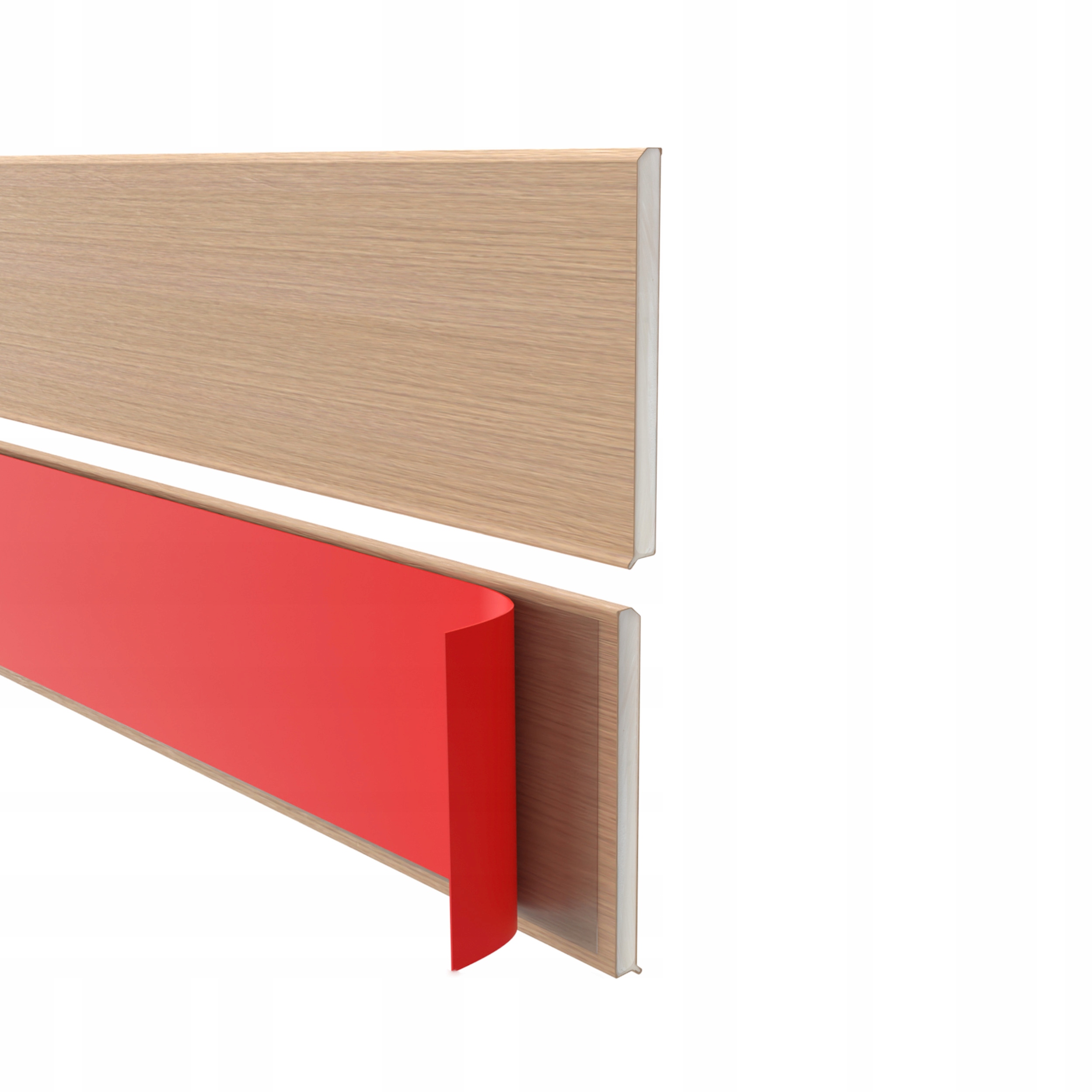 Podlahová lišta samolepicí Pvc, Premium, 100 mm, 10 m, světlý dub