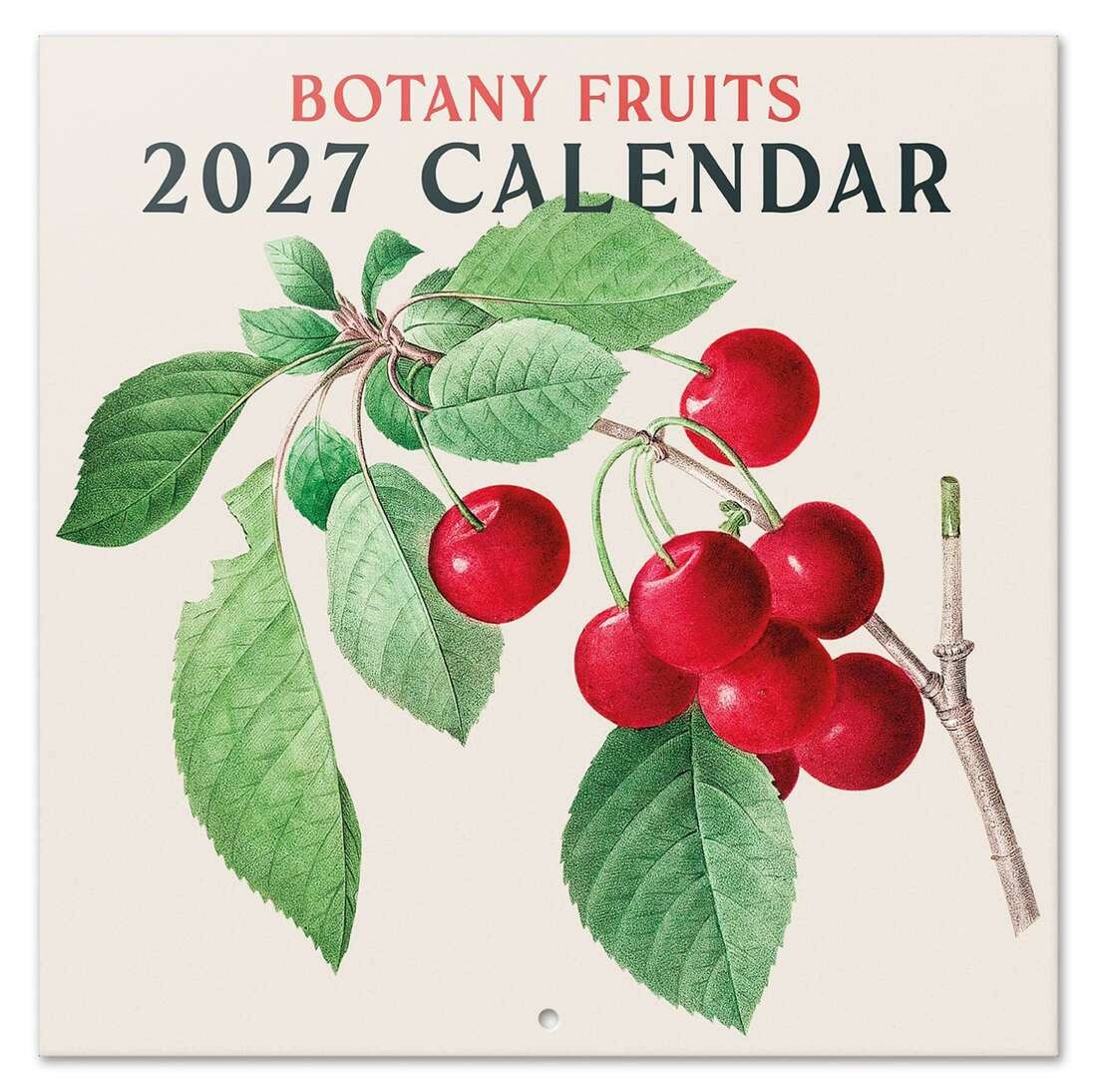 Botanika Retro Owoce Kalendarz 2027 Ścienny plakat