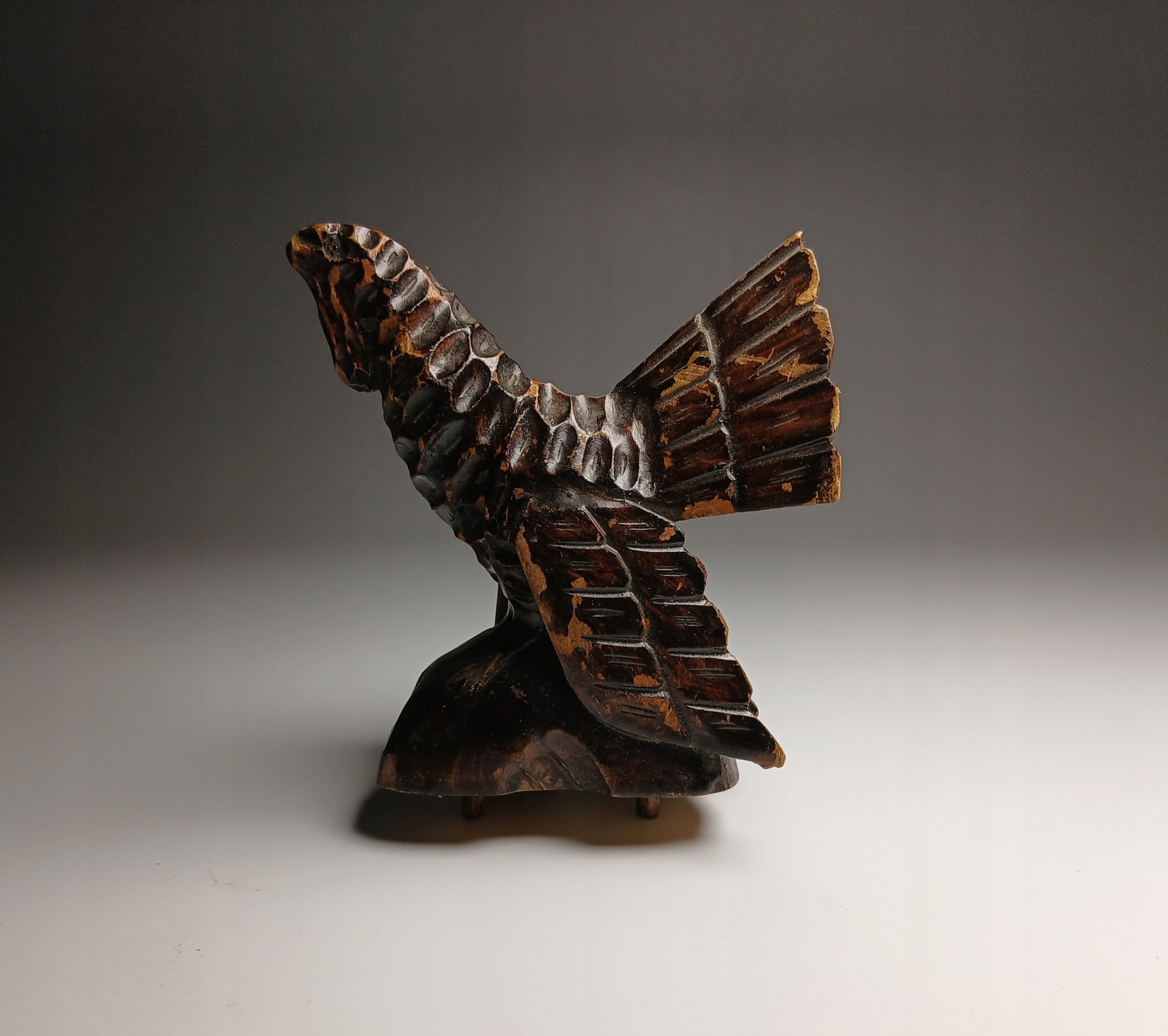 RZEŹBA PTAK KORONA ZEGARA ZDOBIENIE