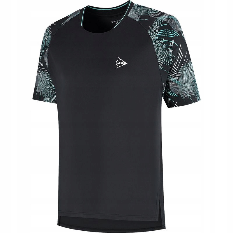 Tričko Dunlop Game Tee 3 Black/white/aqua Sky Men L