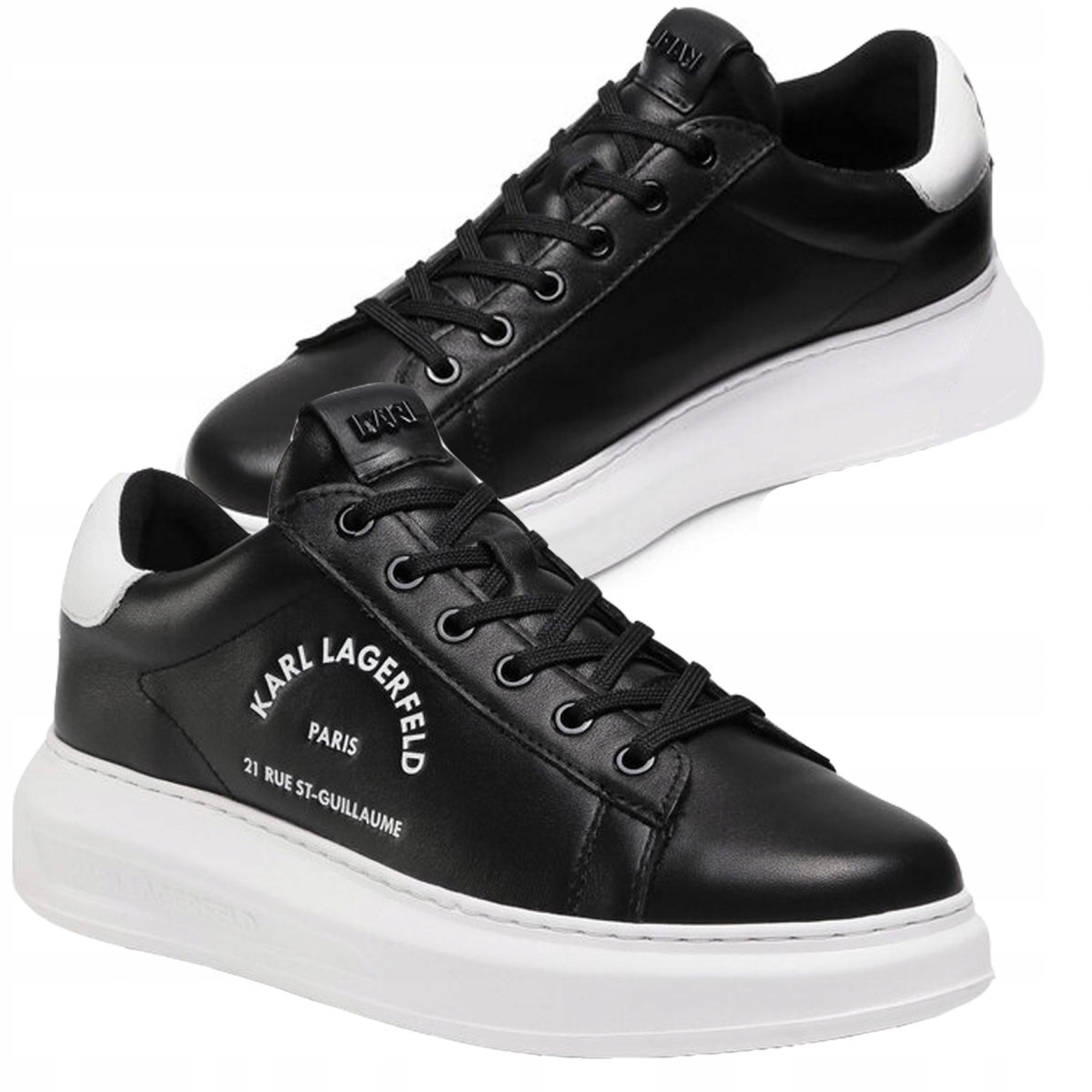 Karl Lagerfeld pánska obuv koža čierne logo KL52538-000 43