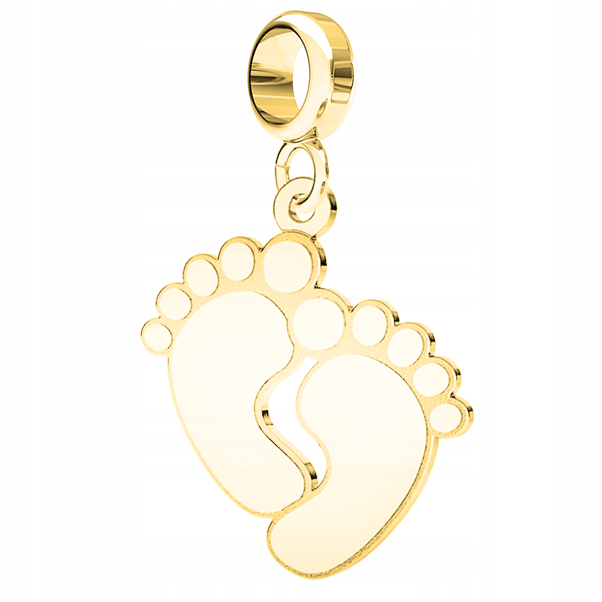 Zlatý přívěsek Dětské nožičky stříbro 925
