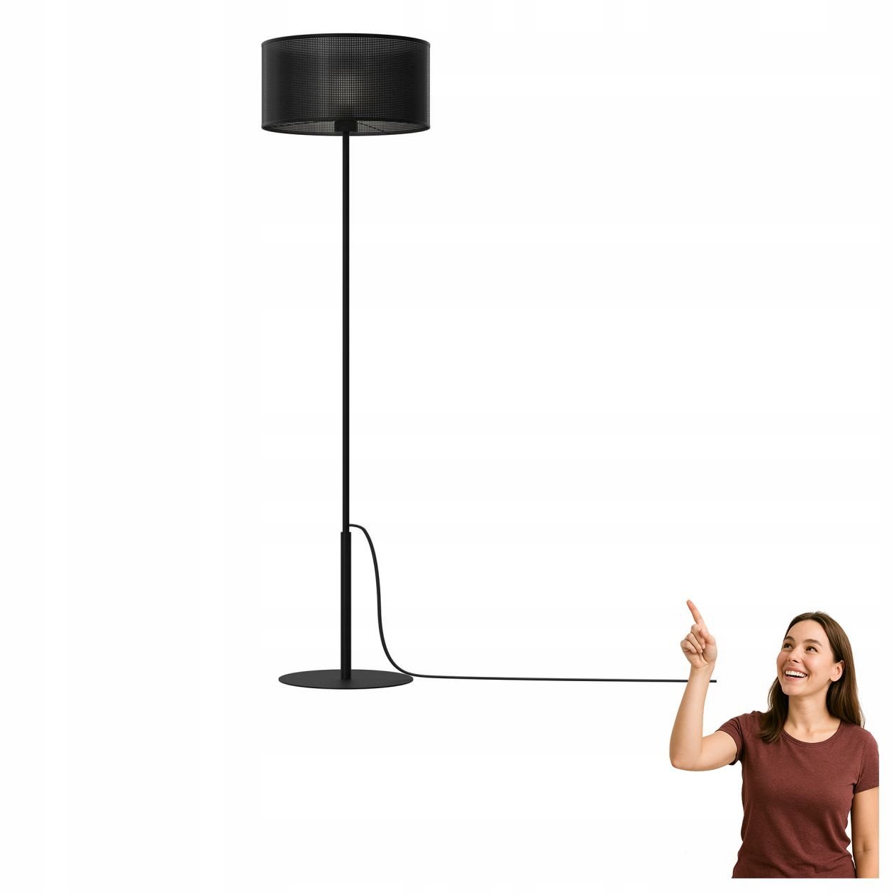 Podlahová lampa s prelamovaným tienidlom Loft Shade 5244 Luminex