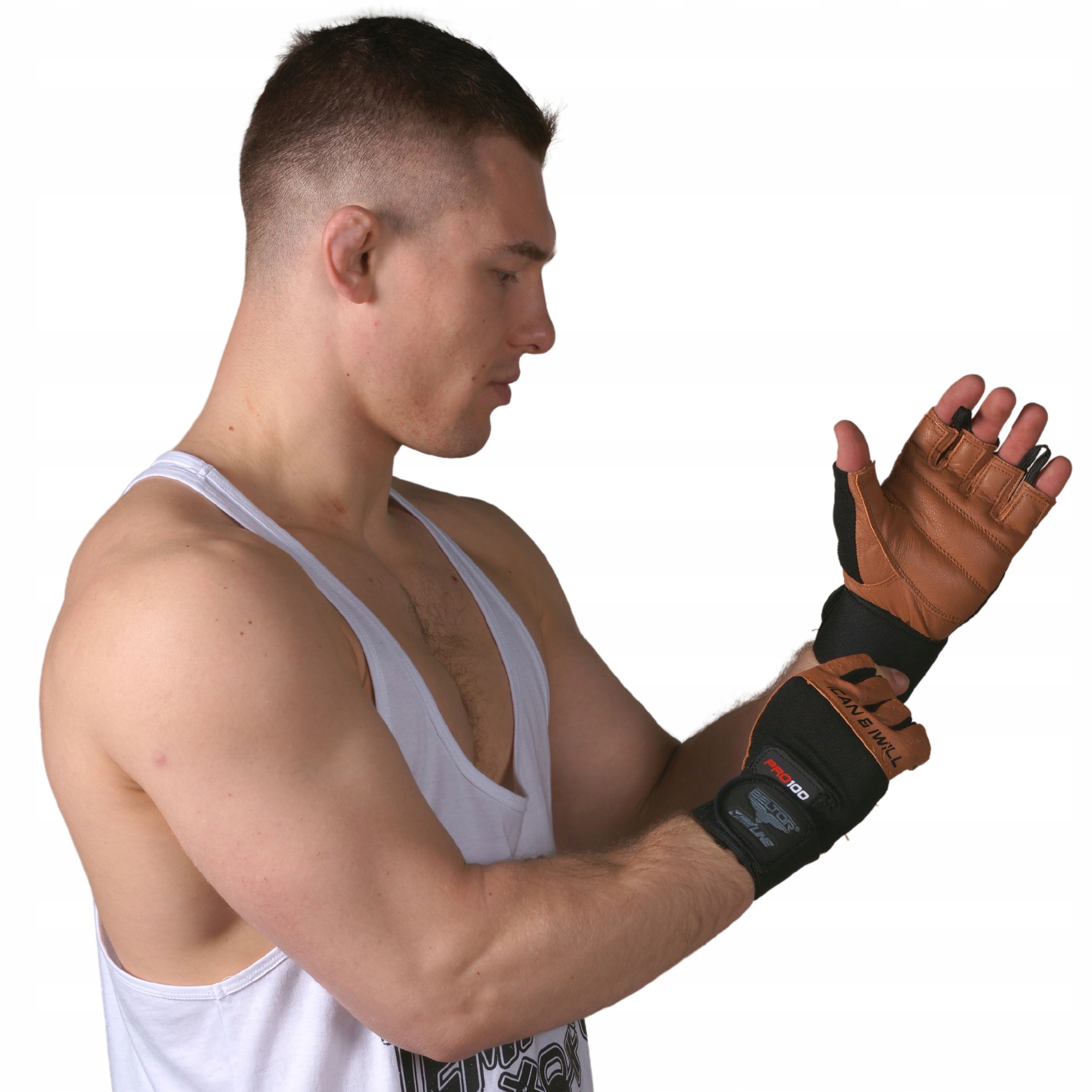 BELTOR TRENINGOWE RĘKAWICZKI NA SIŁOWNIE TRENINGOWE PRO 100 SKÓRZANE S Kod producenta H0219