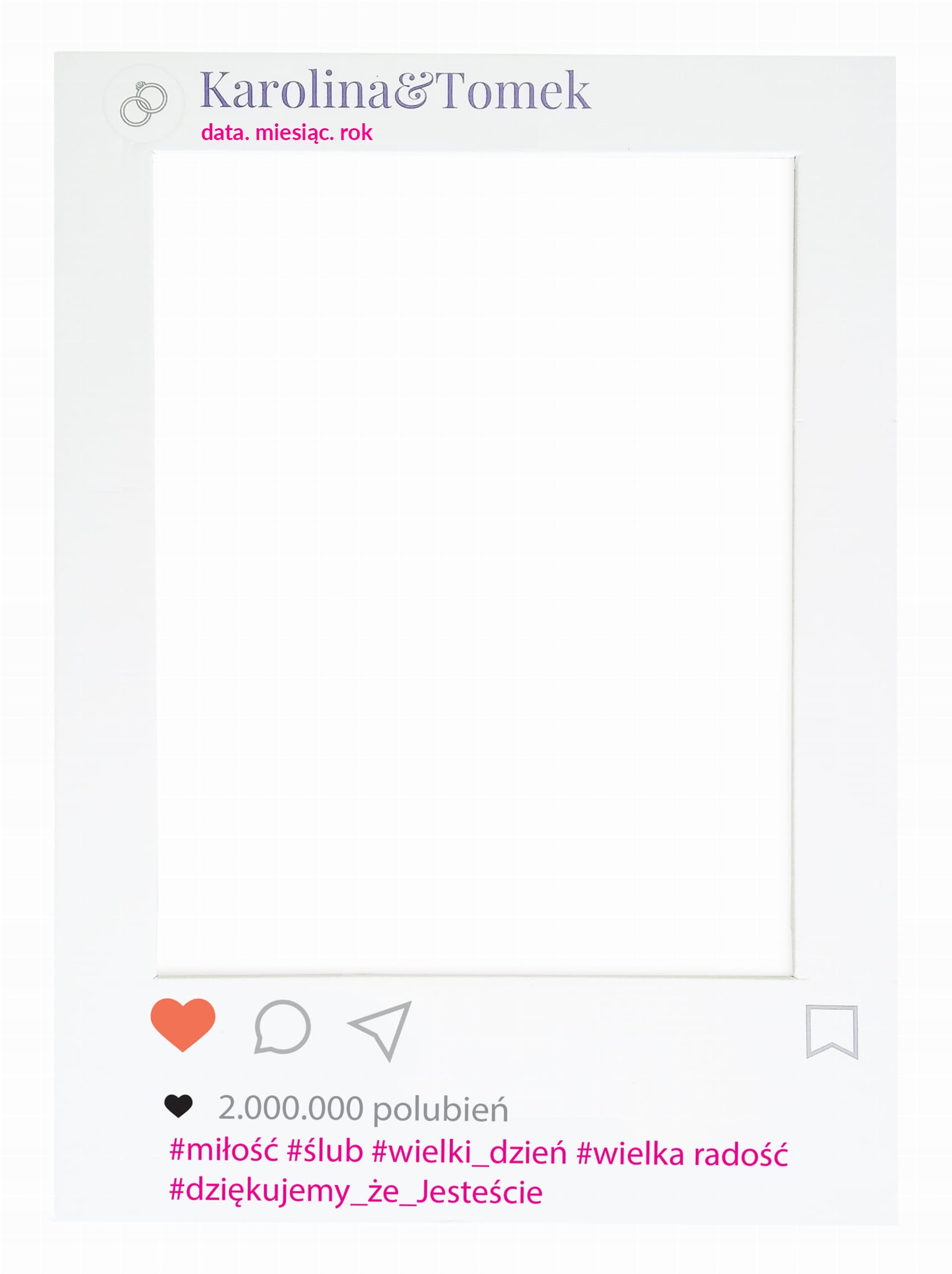 Foto ramka do fotobudki EVENT WIECZÓR PANIEŃSKI