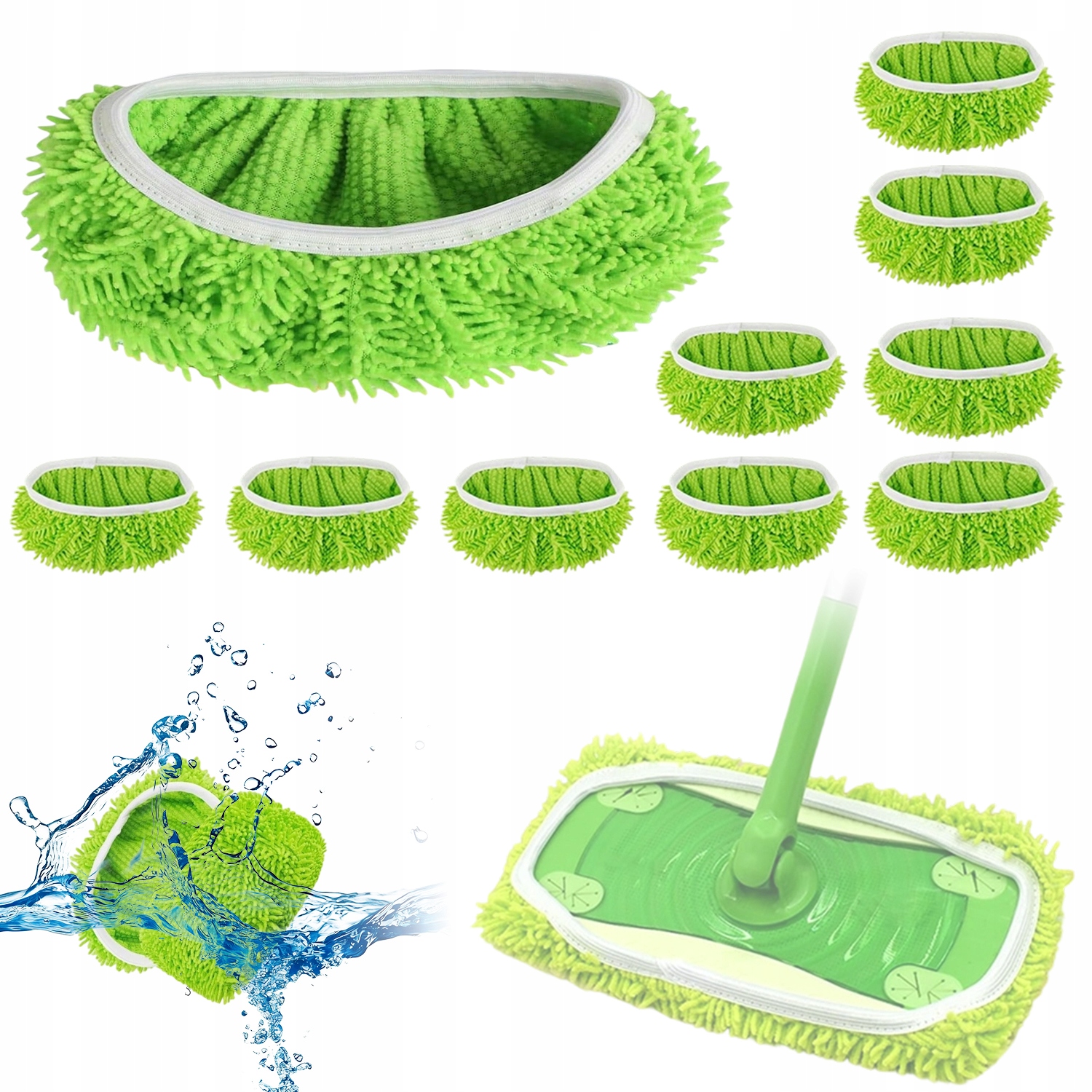 Levně Vložka Do Mopu Plochá Zásoba Suché Vlhké Podlahové Utěrky 11,5 CM